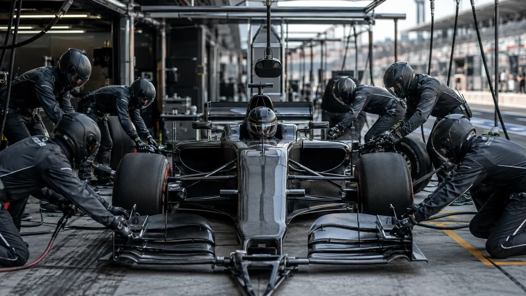 A Formula One car during a race